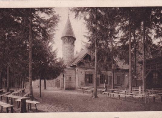 Macocha. Útulna klubu Čsl. Turistů u Horního můstku propasti 1925