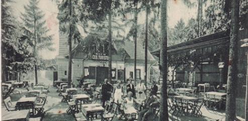 Restaurace na Macoše (1926). Nakl. Jos. Racek, restauratér na Macoše. 